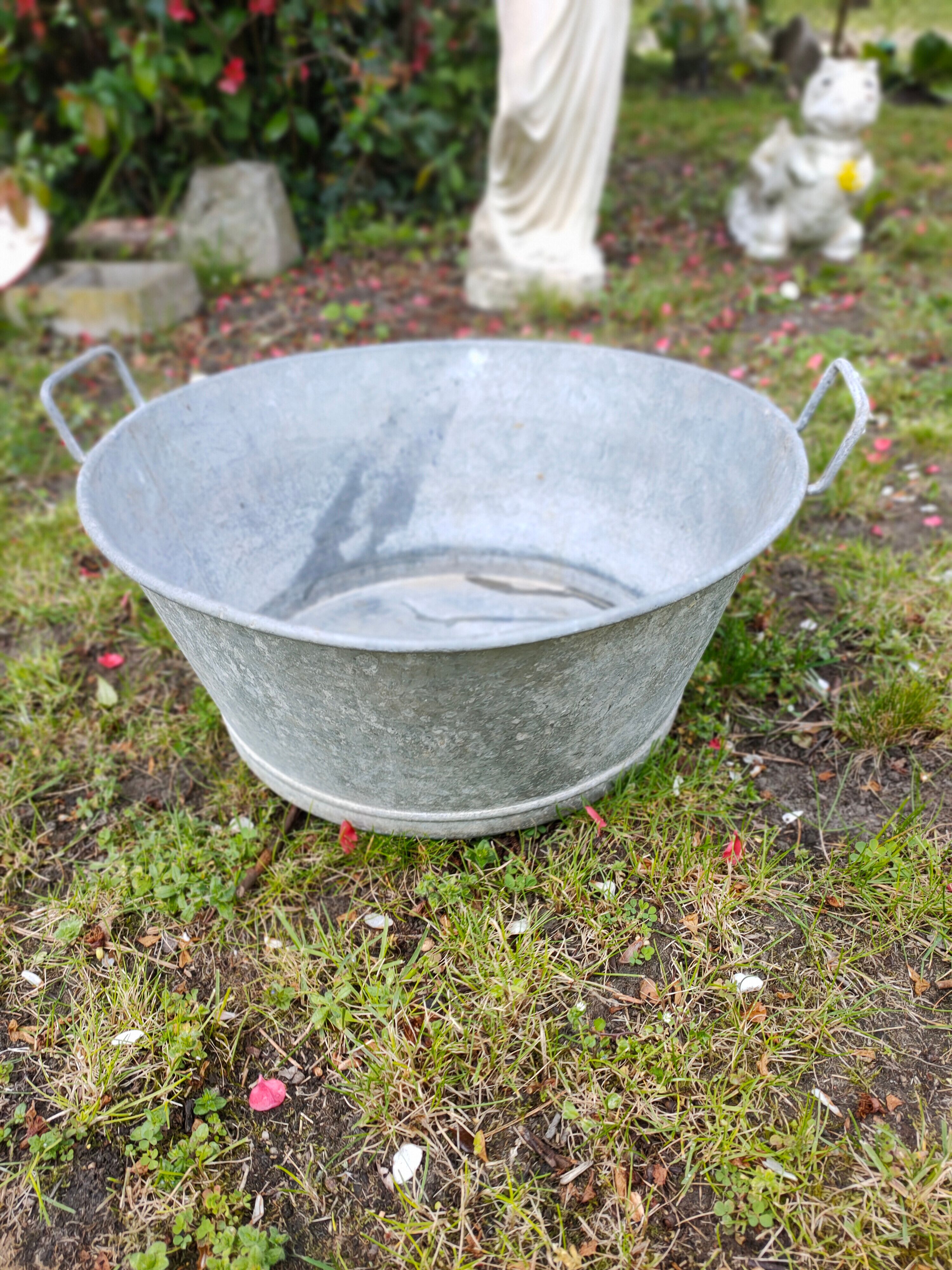 Old zinc basin