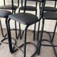 Set of 6 tubular stools with faux leather, 1970s-1980s.