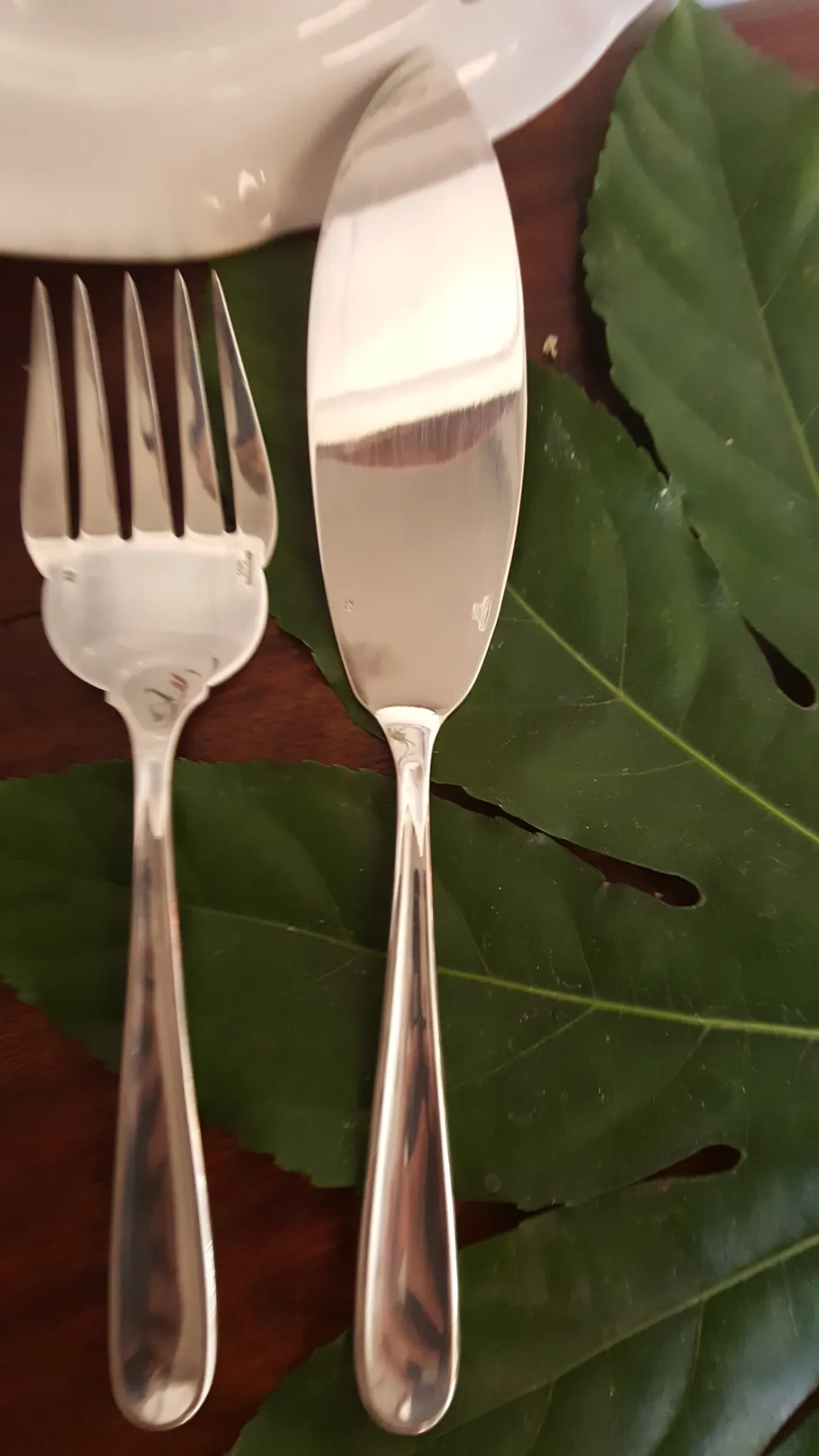 Christofle Fish Service Cutlery Model Dax Silver-Plated Metal 22 - 28 cm