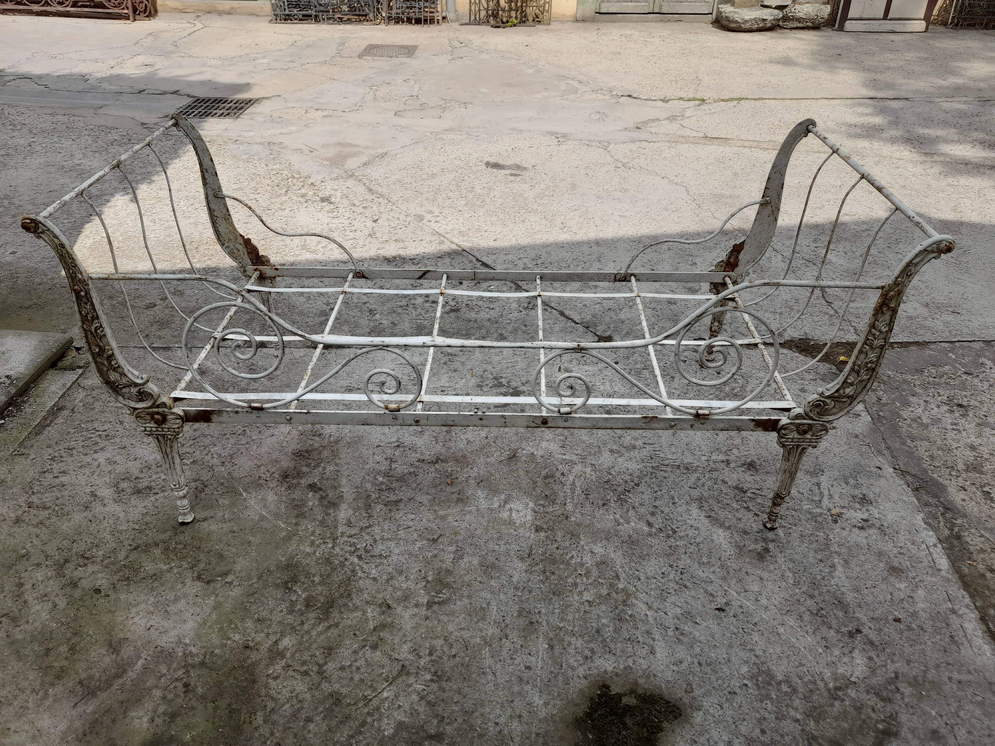 Bench bed wrought iron sofa