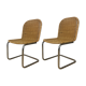 Vintage cantilever chairs in chrome and rattan