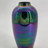Vase vintage en céramique mercurisé