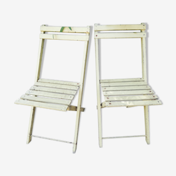Deux chaises pliantes de jardin