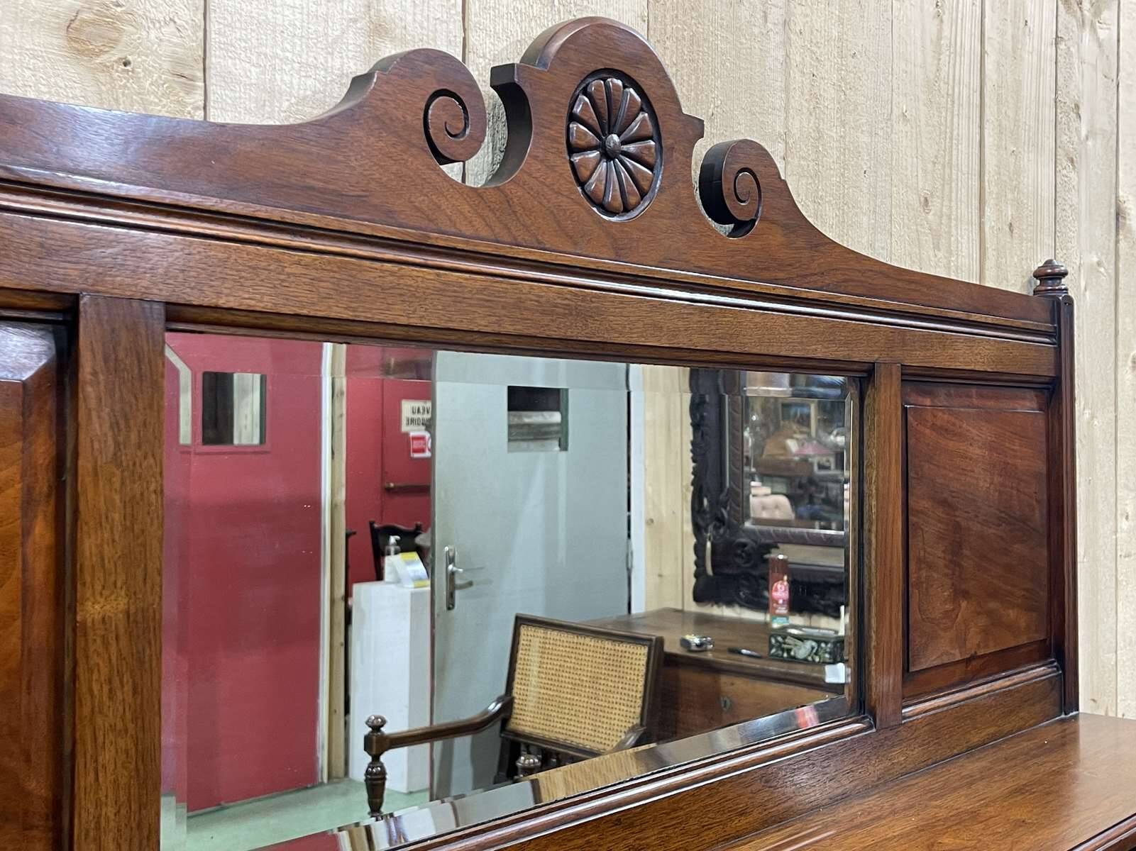 English art nouveau buffet in mahogany early twentieth century