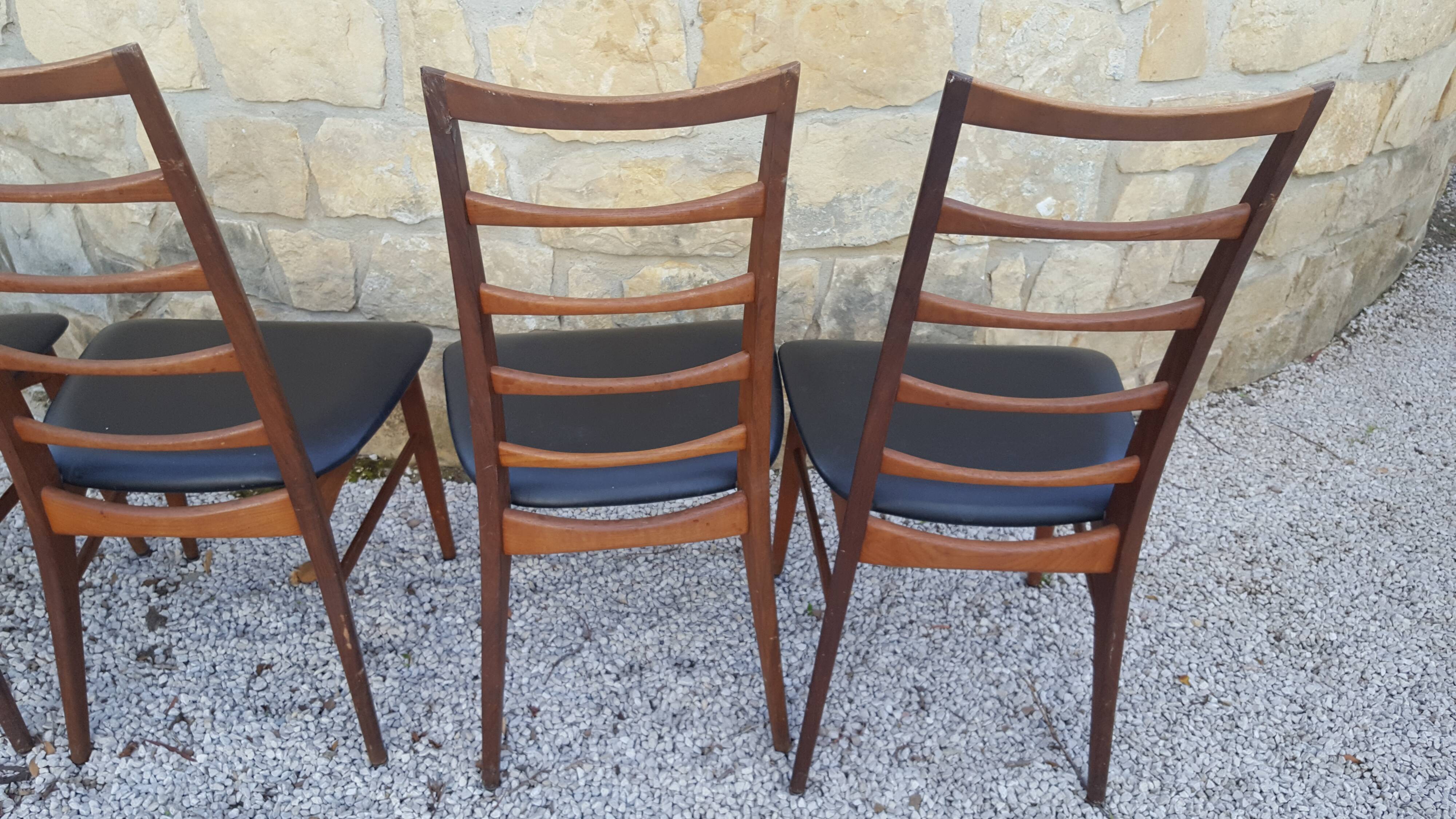 4 chaises Koefoeds modéle Lis en palissandre, Danemark