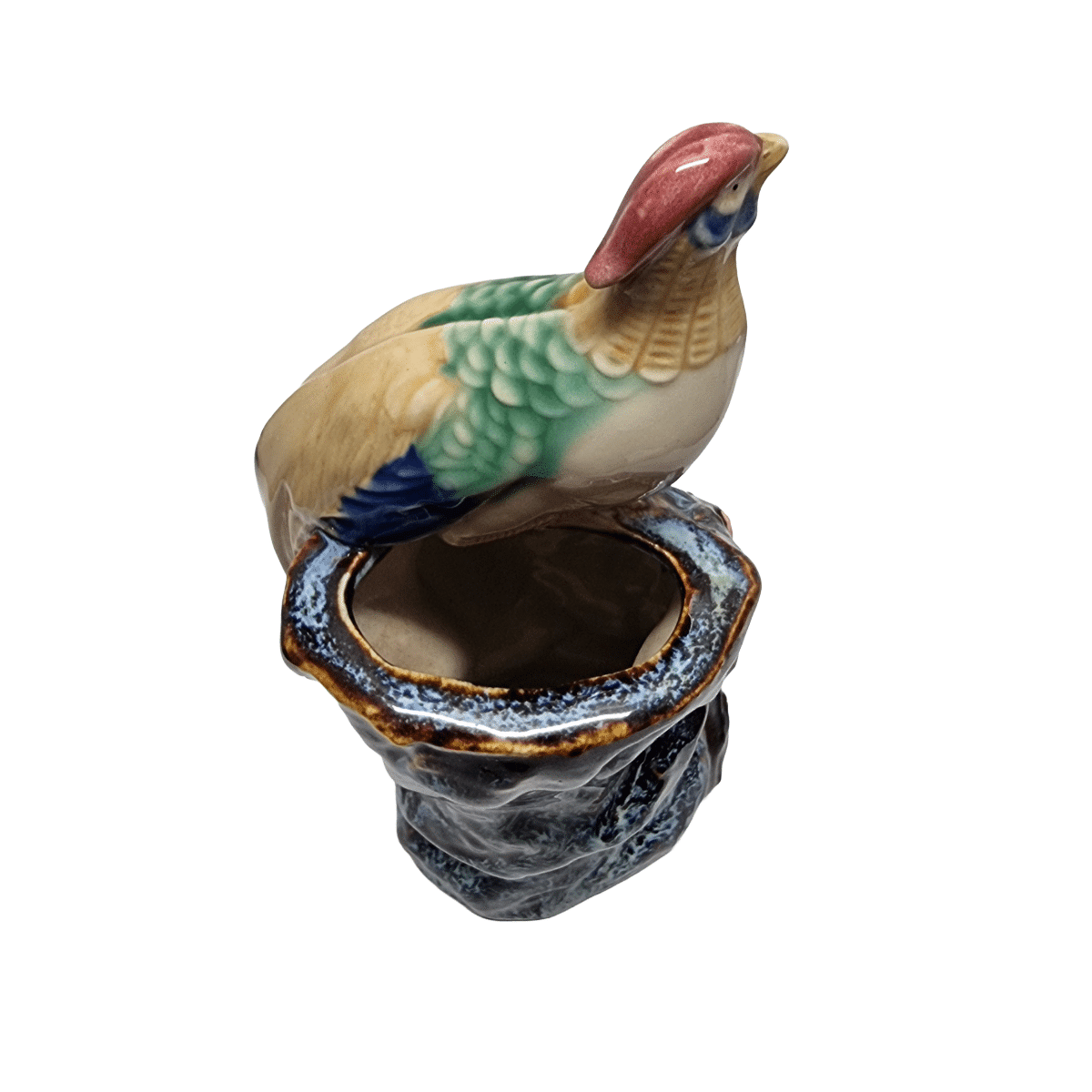 Vintage Shiwan Vase With Pheasant, 1970/80s