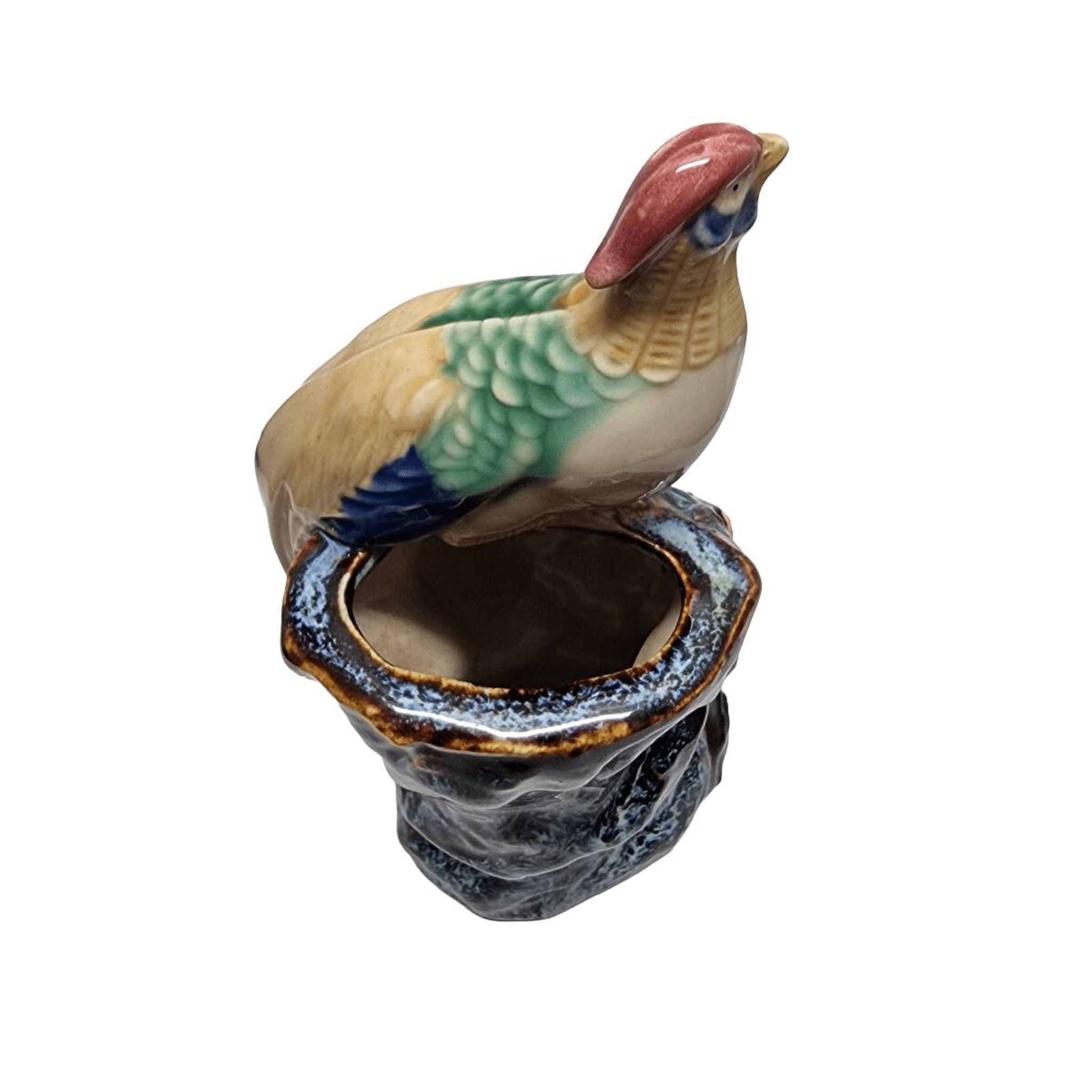 Vintage Shiwan Vase With Pheasant, 1970/80s