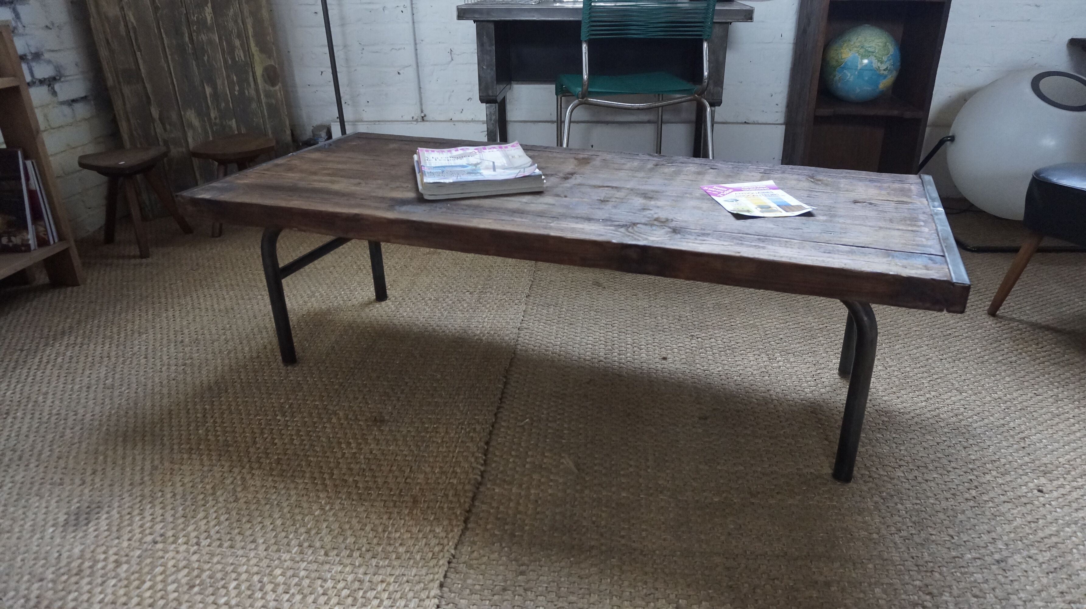 Industrial coffee table