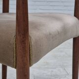 1960s, Danish chair, solid teak wood, furniture velour.
