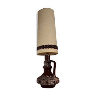 Vintage openwork ceramic lamp - 60s-70s - Fat Lava / Space style