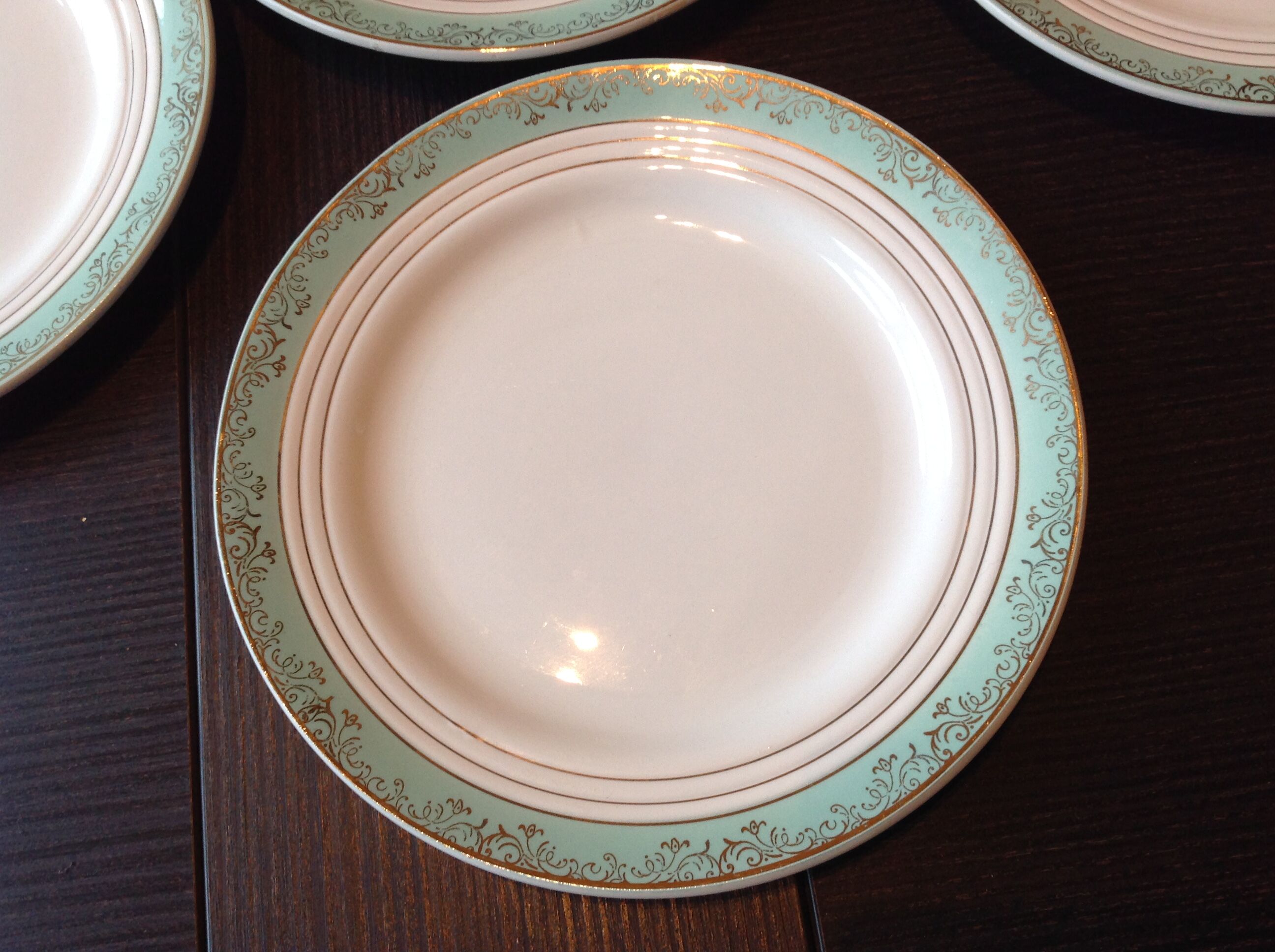 Six flat plates decor Sully by Ceranord/ vintage 50/60s