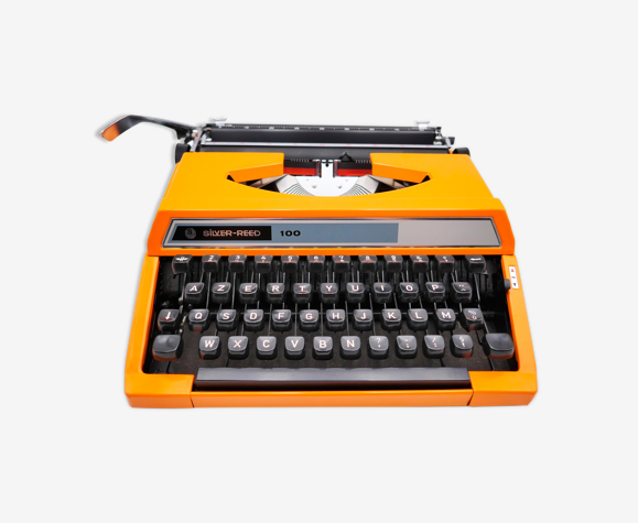 Machine à écrire silver reed 100 orange révisée ruban neuf