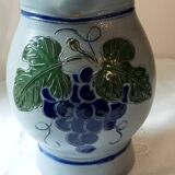 Pitcher in blue Alsace stoneware