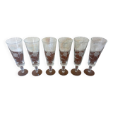 Set of 6 champagne flutes