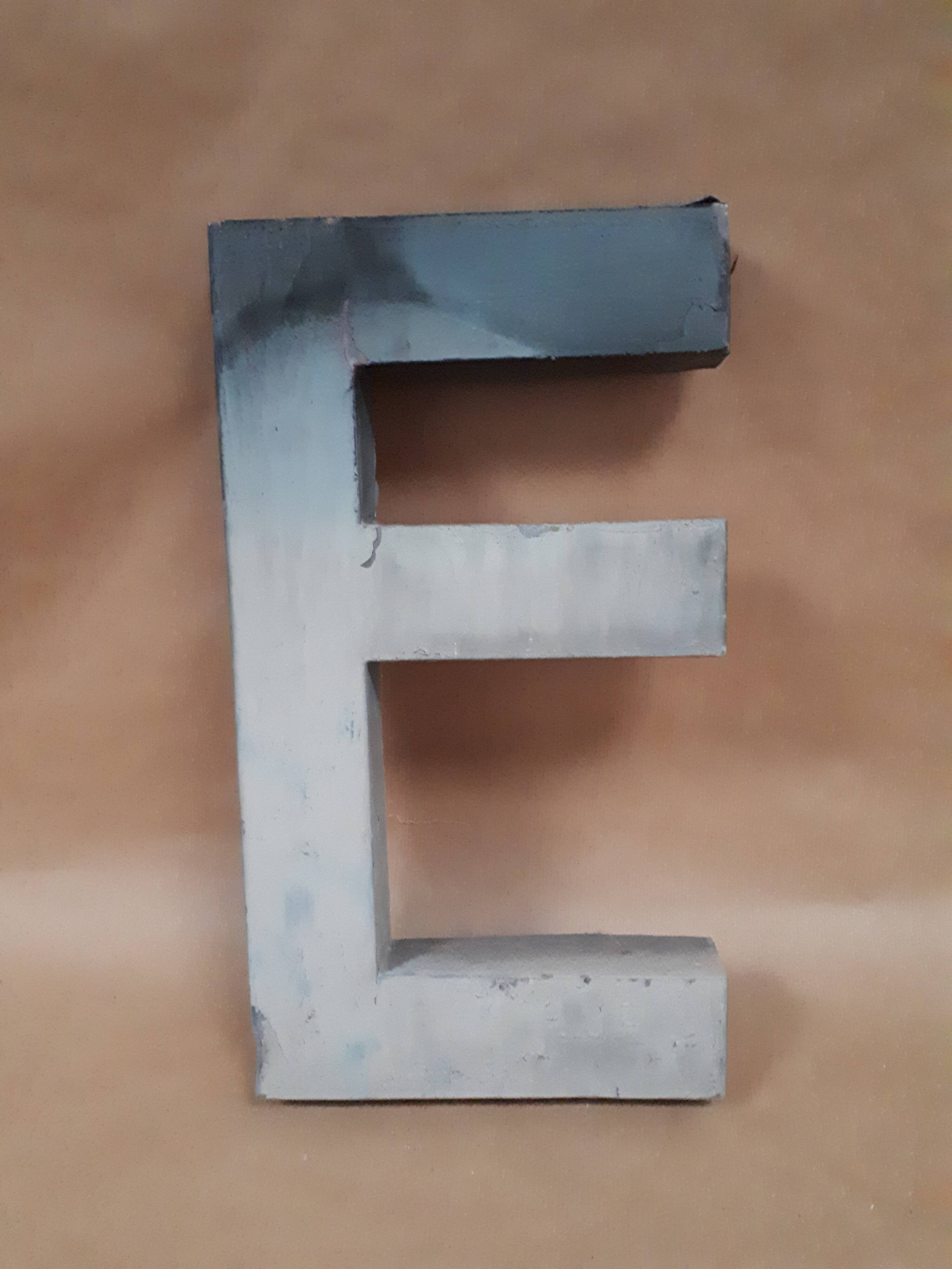 Letter of sign metal zinc vintage 1950 1960