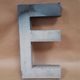 Letter of sign metal zinc vintage 1950 1960