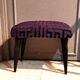 Tabouret repose pied bois restauration tapissière XX meuble d'appoint