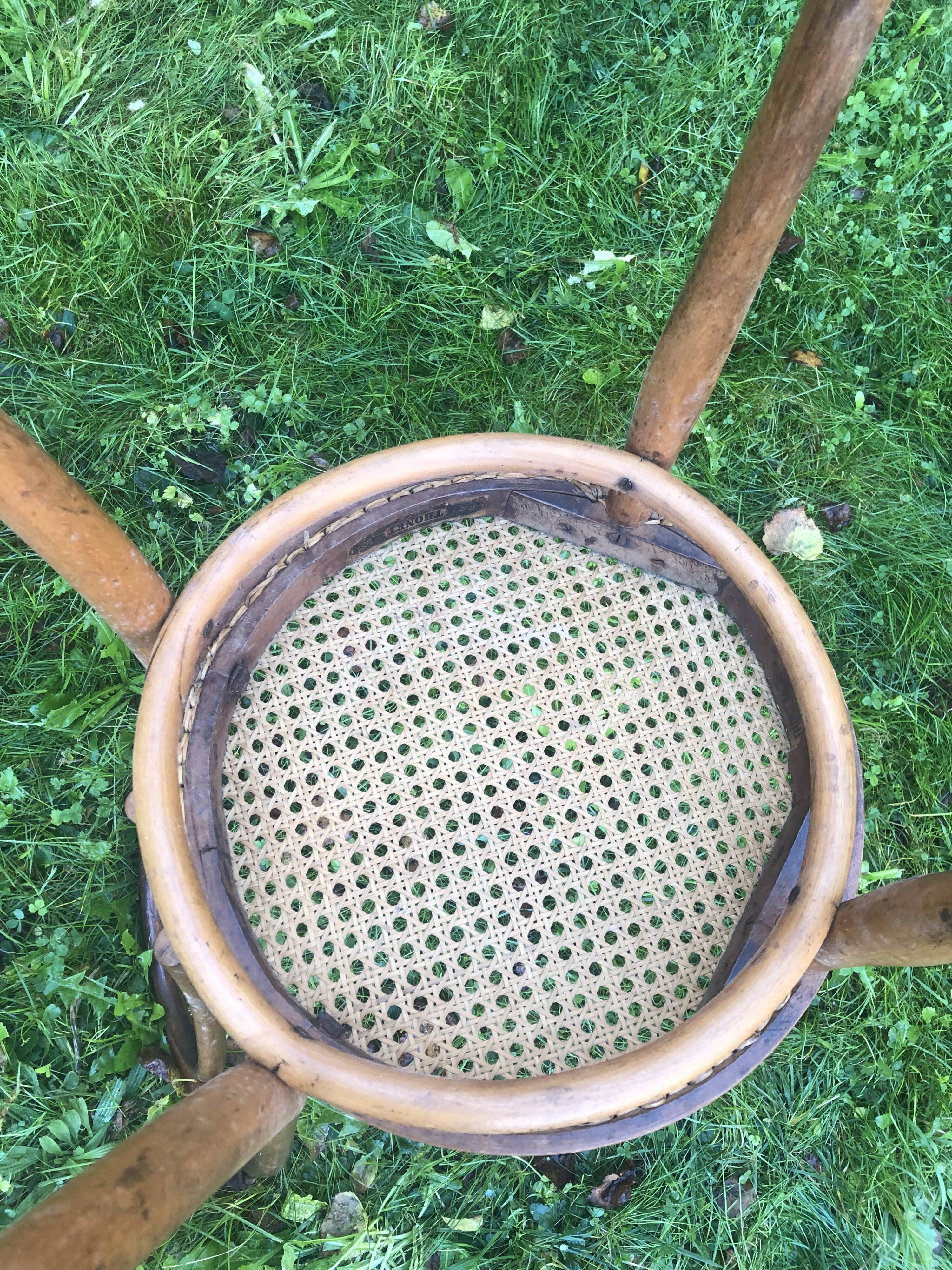 Thonet cane bistro chair