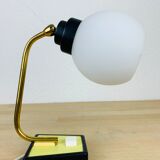 Lampe cocotte opaline laiton années 50