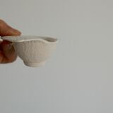 Six white stoneware sake glasses Denise Bresciani ceramics