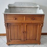 Old bathroom cabinet with marble