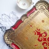 Venetian red and gold plateau