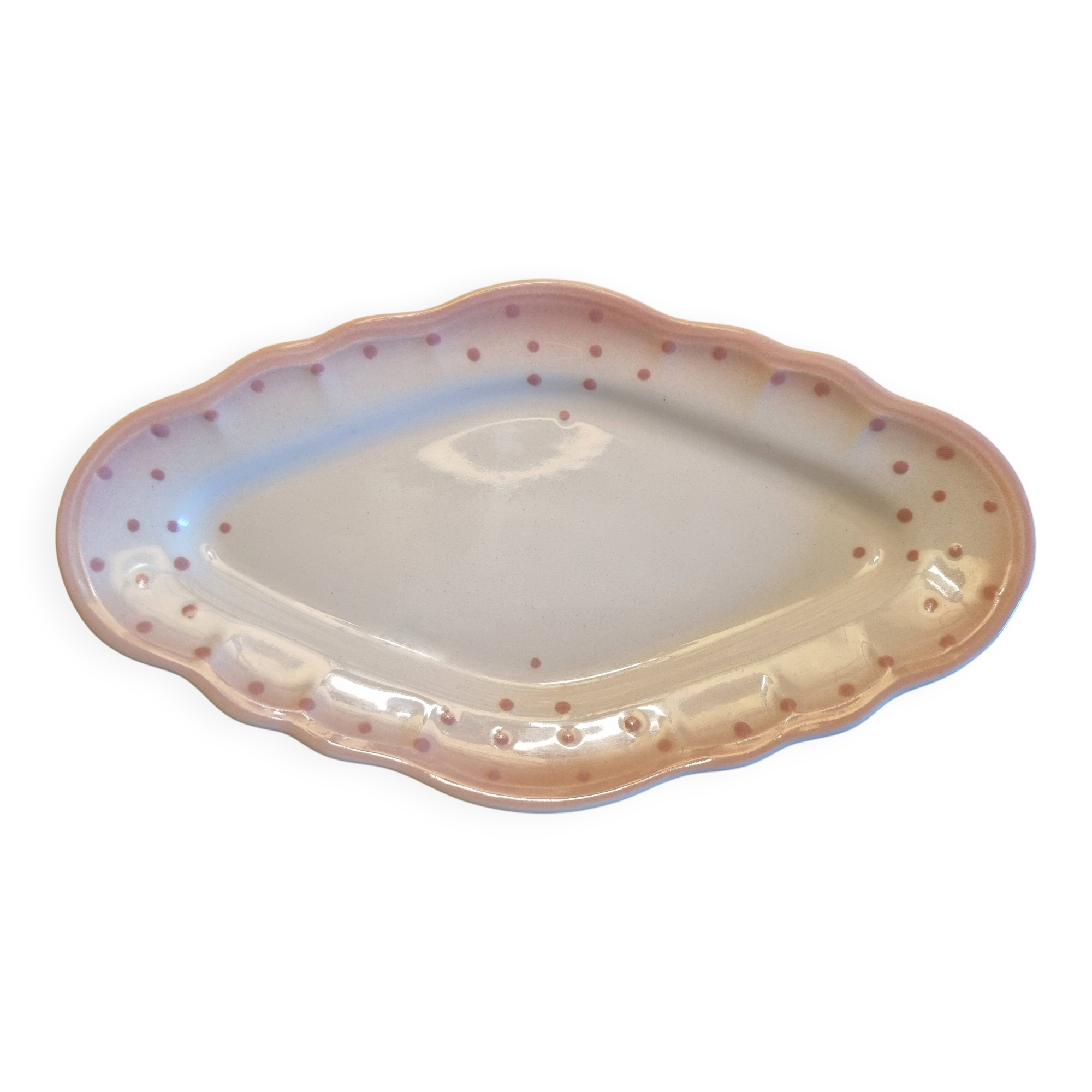 retro tray in French earthenware