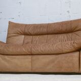 Sofa by Michel Ducaroy, leather, 1978. Model Dianthus. Edited by Ligne Roset.