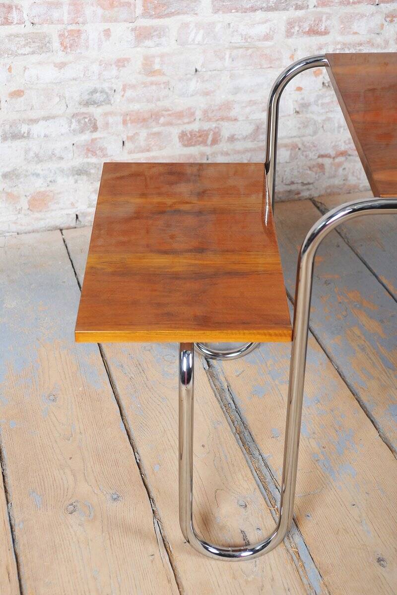 Bauhaus Walnut Writing Desk by A. Lurcat for Kovona, Czech, 1940s