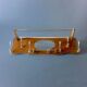 Large Art Deco wooden wall coat rack with mirror and hat rack