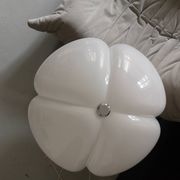 Mushroom lamp "quadrifoglio" in chrome metal by Gea Aulenti, harvey guzzini 1970