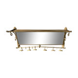 Porte manteau laiton et miroir 1920/30