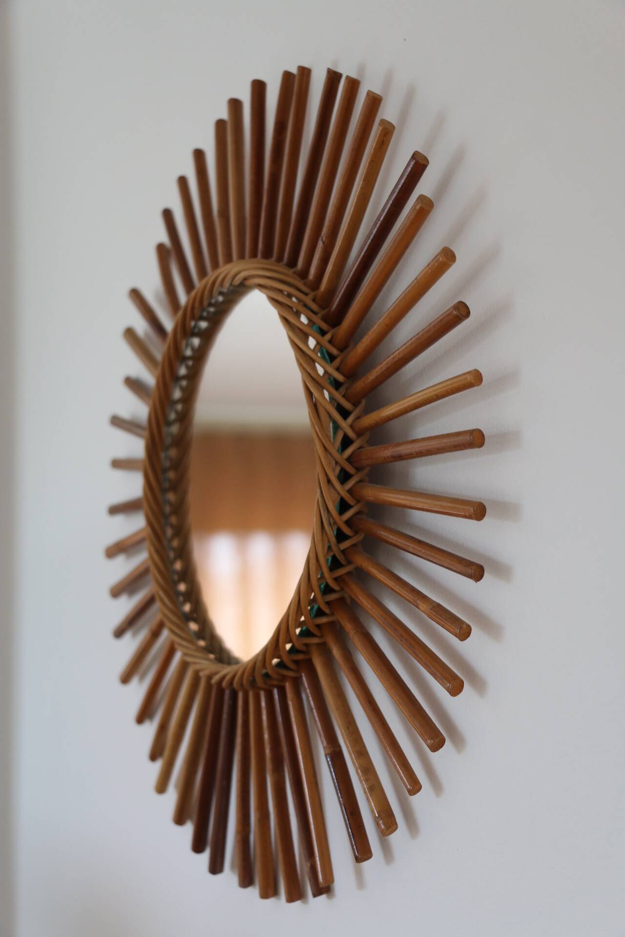 Rattan sun mirror 400mm