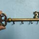 Key holder in the shape of a vintage key