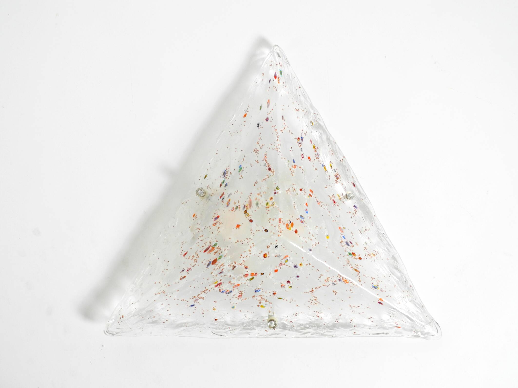 Post Modern Murano glass triangle ceiling lamp by Sylcom, Italy, 1985