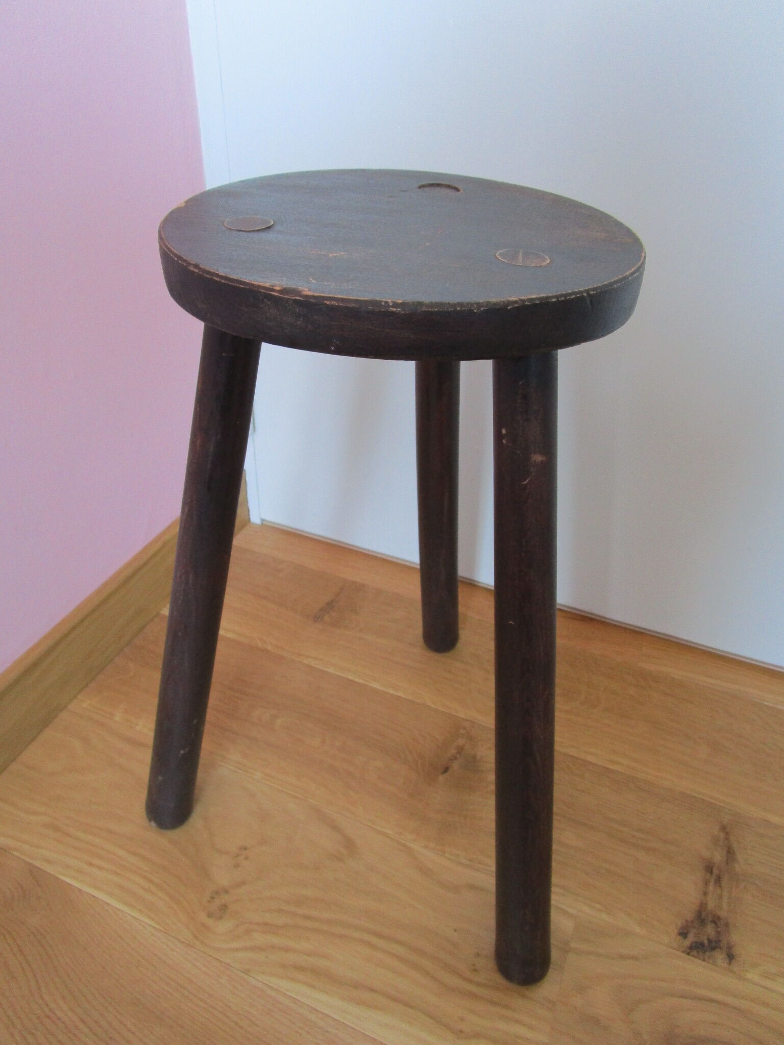 Wooden tripod stool