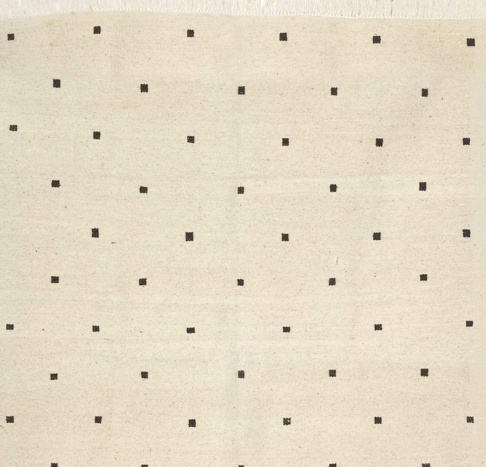 Kilim Berber ecru with black squares 180 x 130 cm