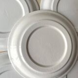 Set of 6 vintage GIEN France fish plates, flat plates with fishing decor