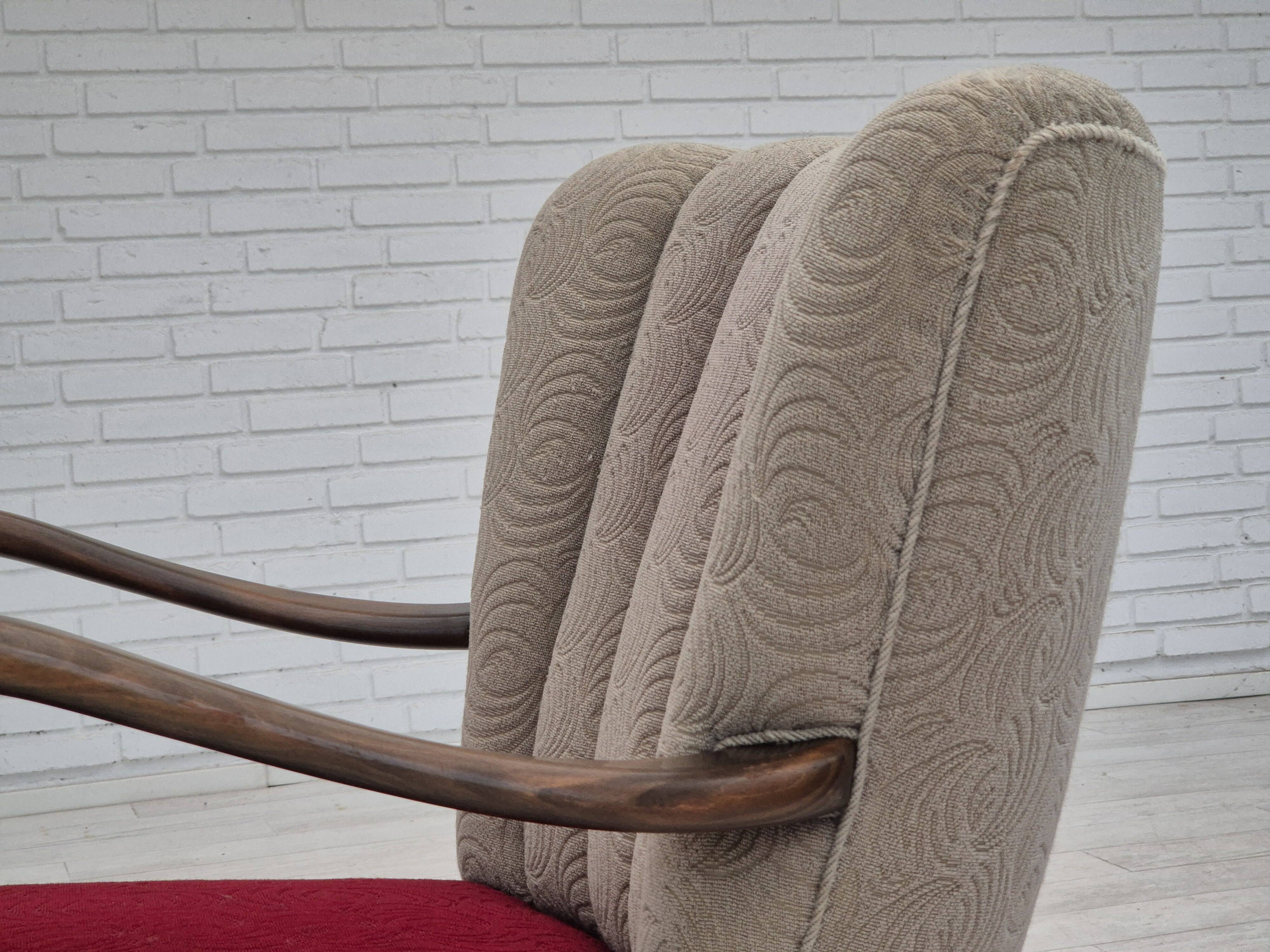 Années 1960, design danois par Alfred Christensen, fauteuil en état d'origine.
