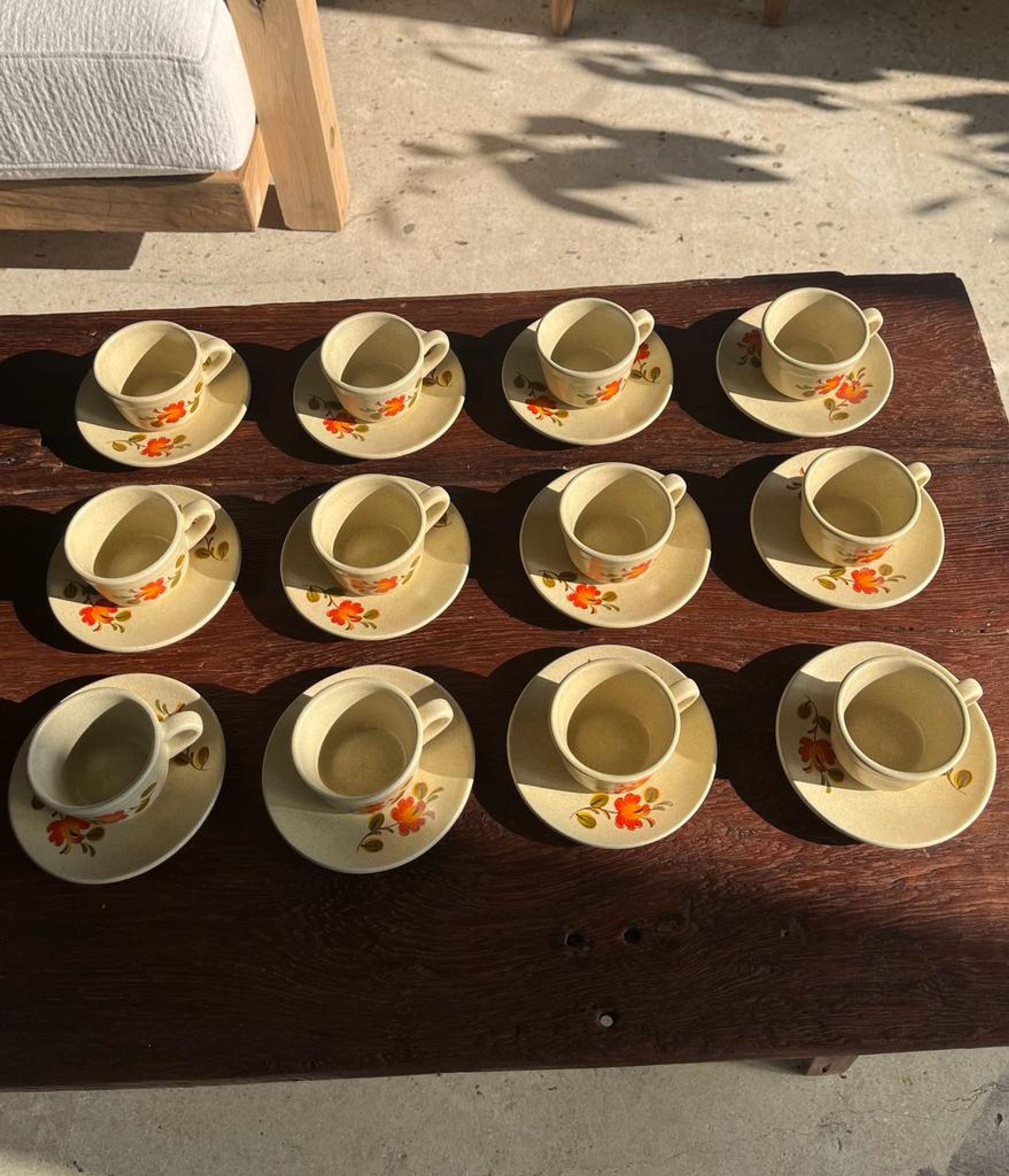 Vintage coffee service, Bergen model of the Faïences de Saint Amand