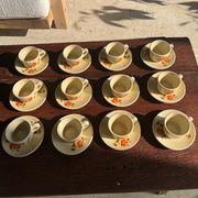 Vintage coffee service, Bergen model of the Faïences de Saint Amand