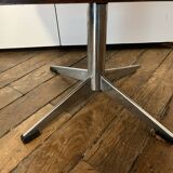 Vintage rosewood bedside table – 1970s – Chrome metal base
