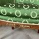 Fauteuil de style Empire en bois et tissu vert