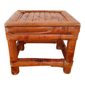 petit tabouret en bambou