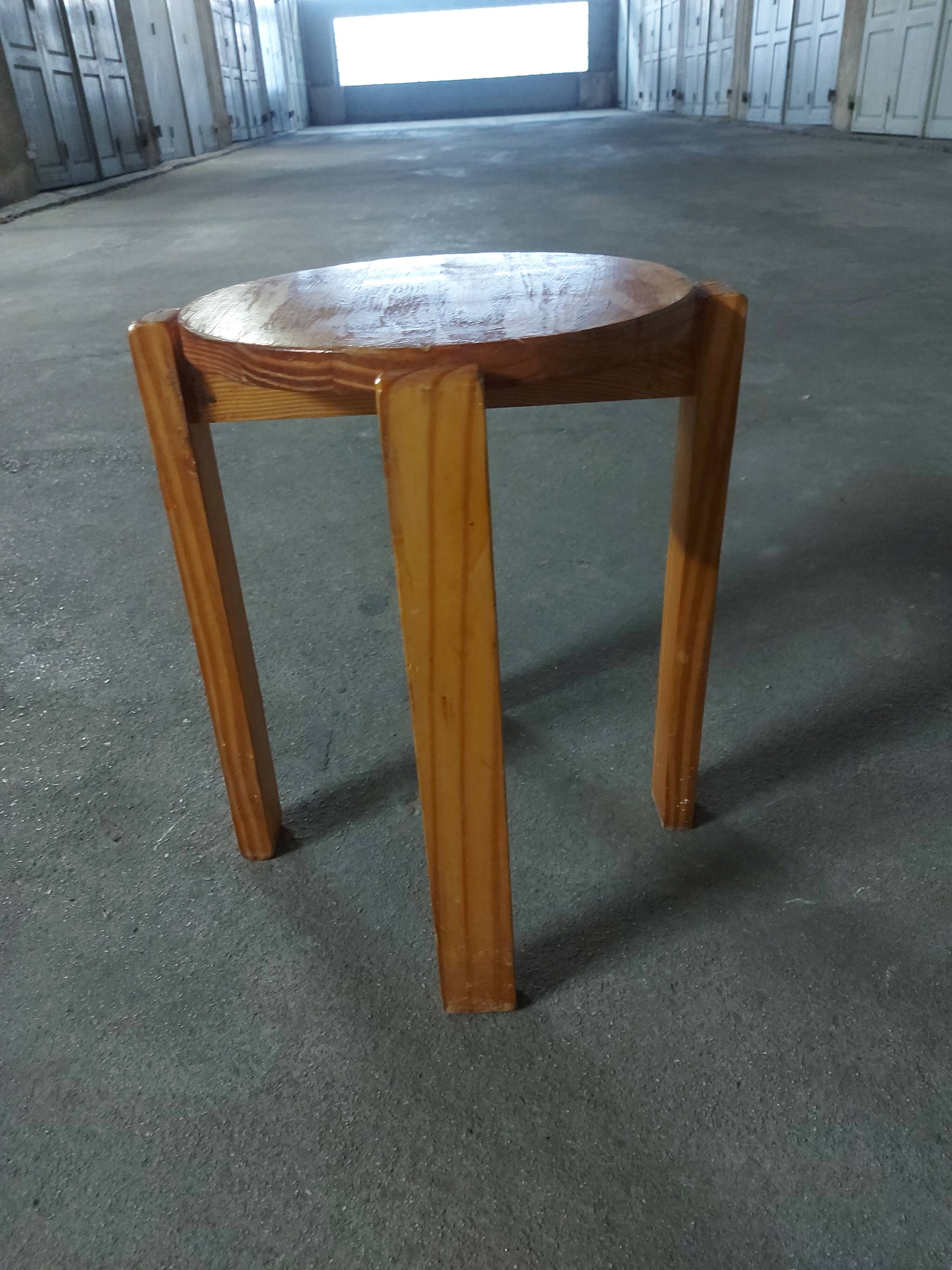 Vintage pine stool