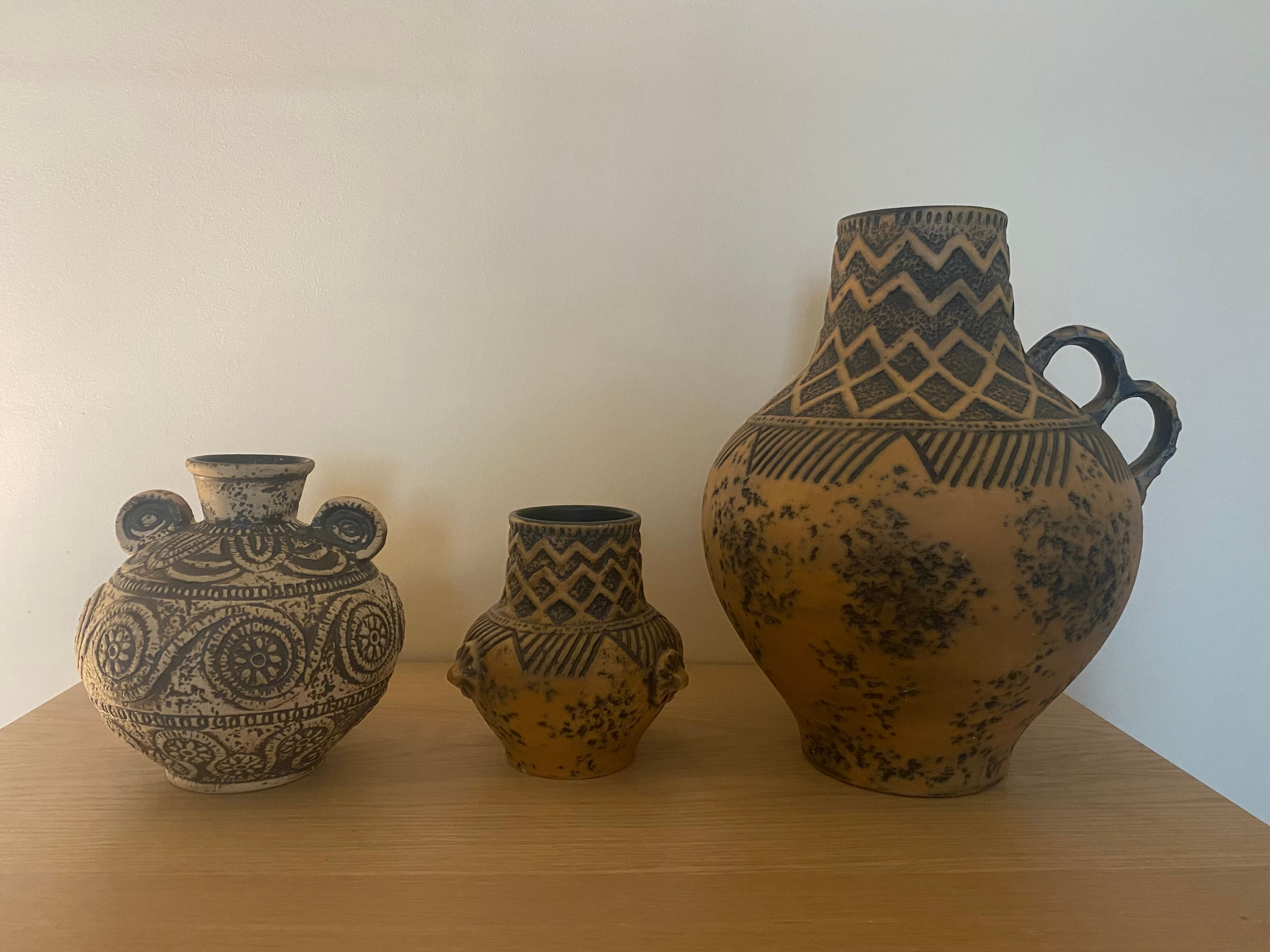 Set de 3 vases West Germany Manufacture Jasba