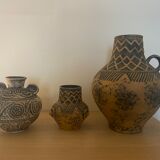 Set of 3 West Germany Manufacture Jasba vases