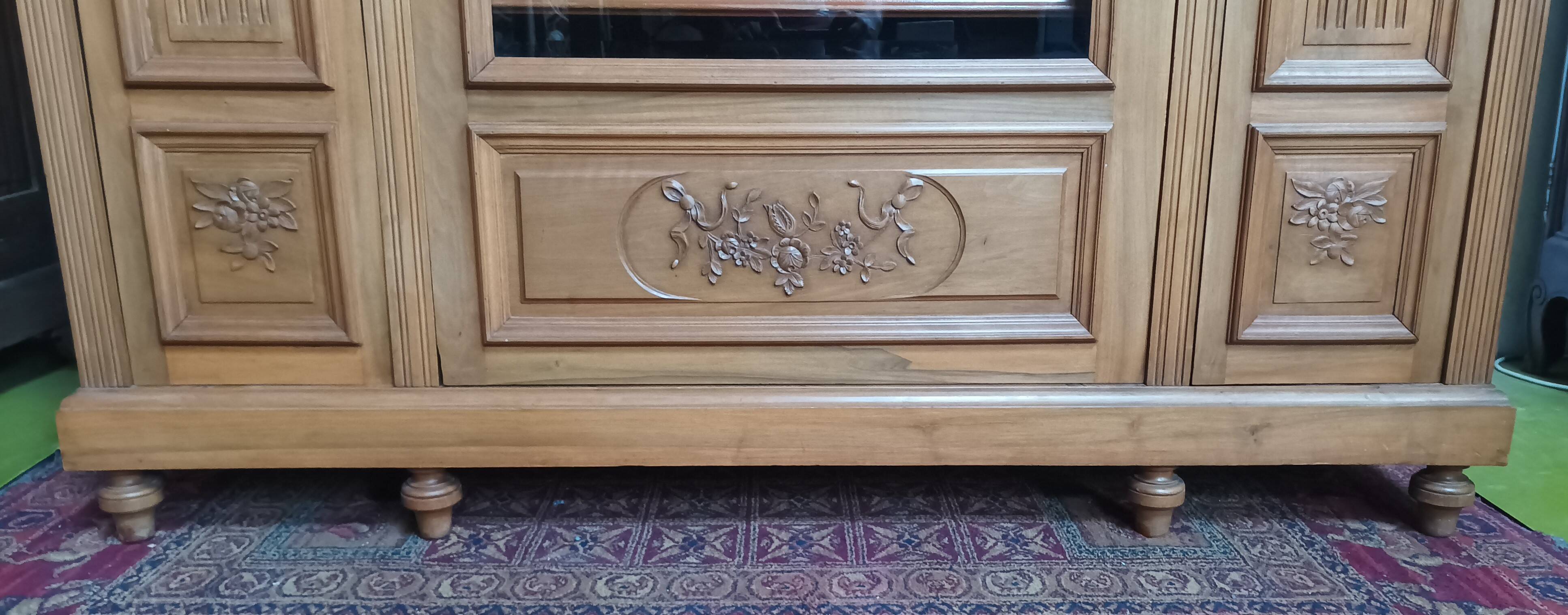 Art Deco walnut bookcase