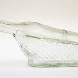 Old molded glass wine decanter