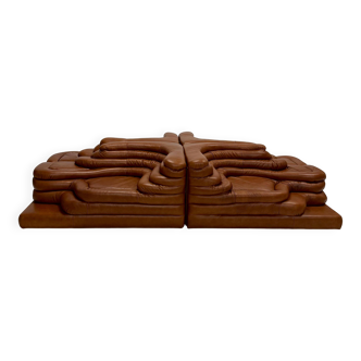 4-piece set de sede terrazza ds1025 by ubald klug in cognac leather